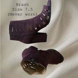 Brash Women's Deep Purple Heeled Boots
